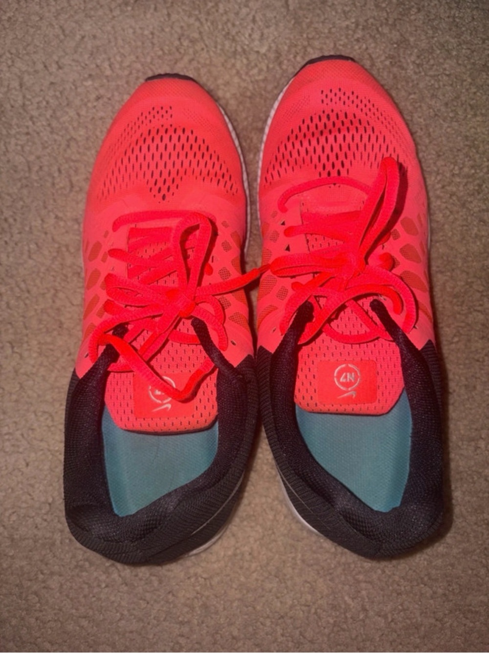 Nike Women's Bright Coral Lace-Up Running Shoes